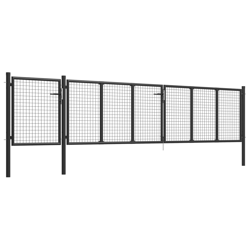 Cancello per Giardino in Acciaio 500x100 cm Antracite