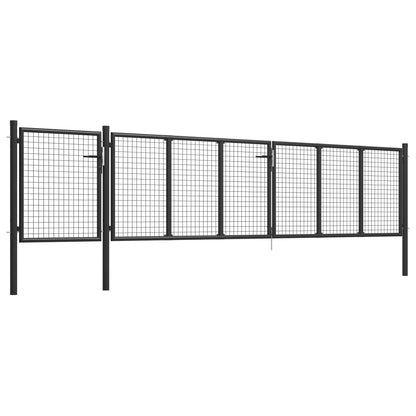 Cancello per Giardino in Acciaio 500x100 cm Antracite