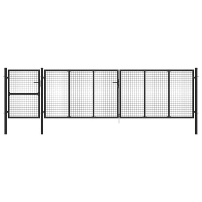 Cancello per Giardino in Acciaio 500x125 cm Antracite