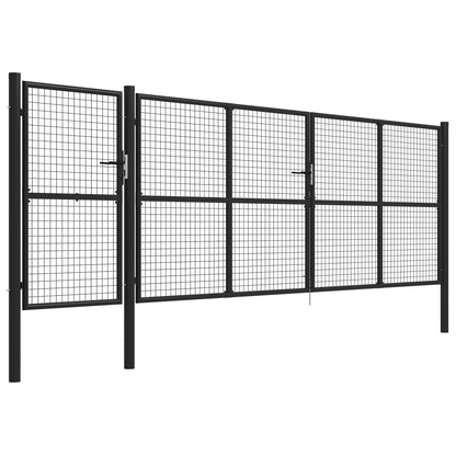 Cancello per Giardino in Acciaio 500x150 cm Antracite