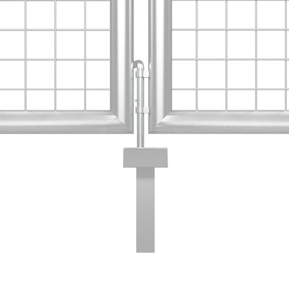 Cancello per Giardino in Acciaio 350x75 cm Argento