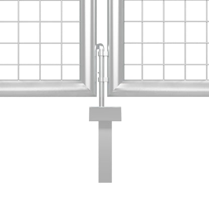 Cancello per Giardino in Acciaio 350x150 cm Argento