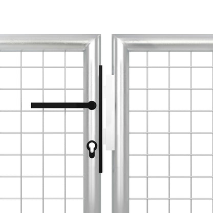 Cancello per Giardino in Acciaio 500x75 cm Argento