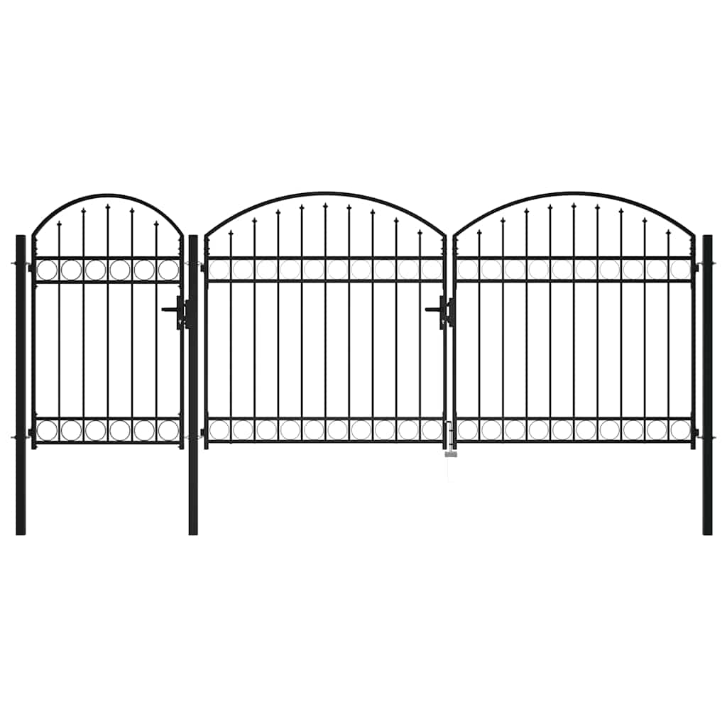 Cancello da Giardino con Parte Superiore Arcuata 200 x 400 cm