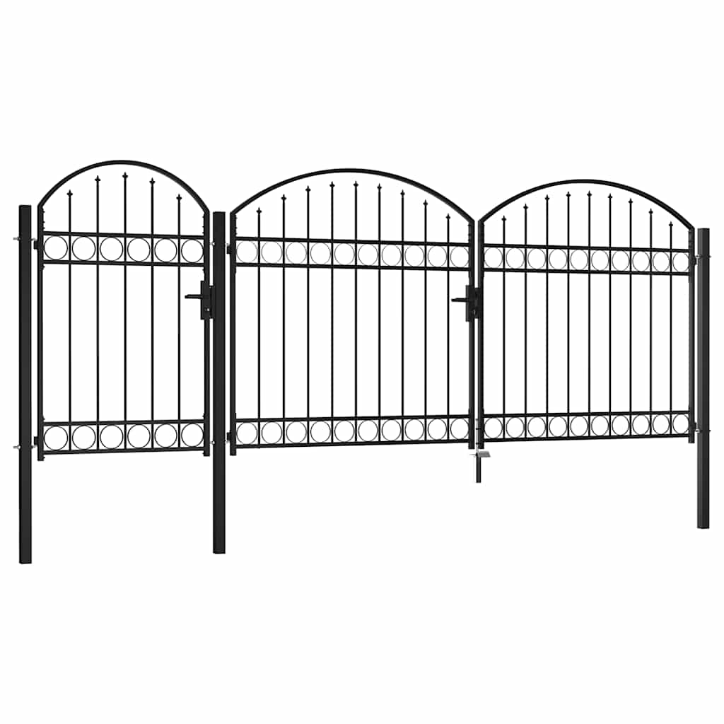 Cancello da Giardino con Parte Superiore Arcuata 200 x 400 cm