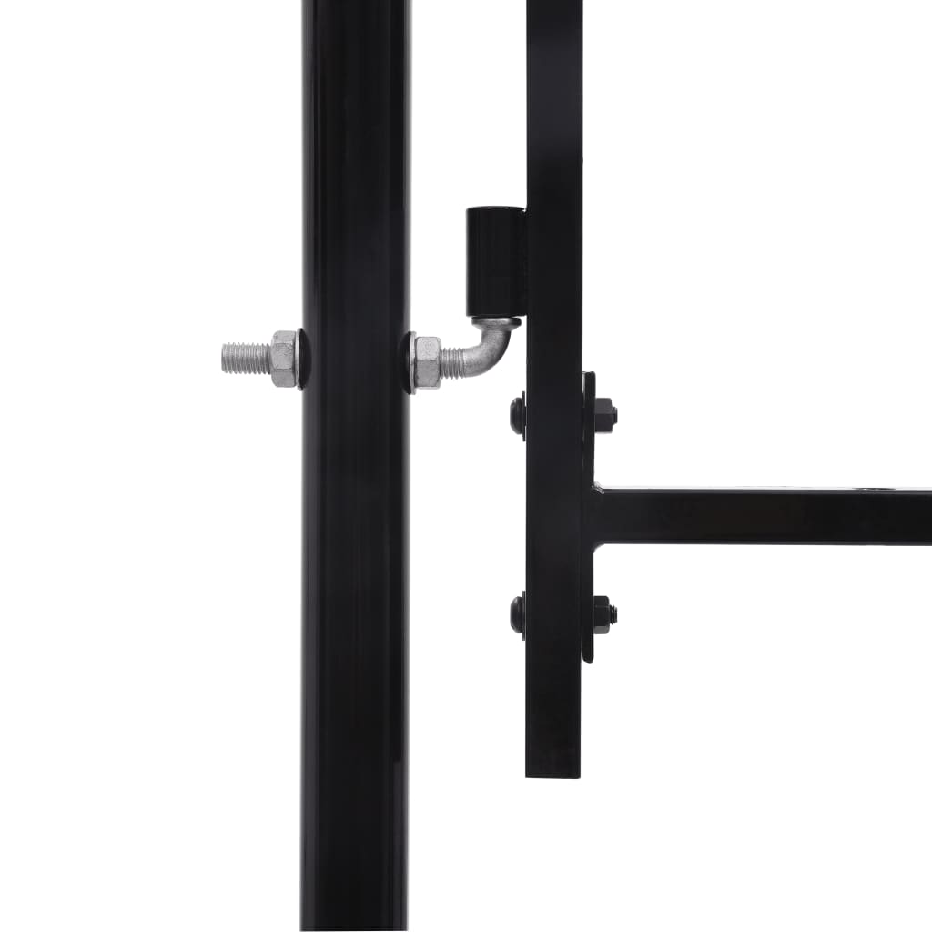 Cancello da Giardino ad Arco in Acciaio 2,25x4 m Nero