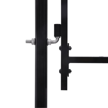 Cancello da Giardino ad Arco in Acciaio 2,25x4 m Nero