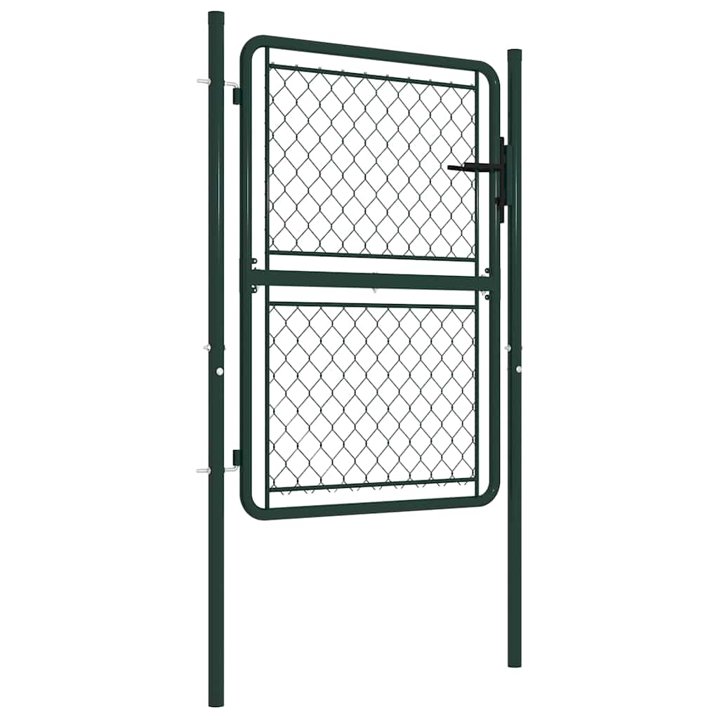 Cancello da Giardino in Acciaio 100x150 cm Verde