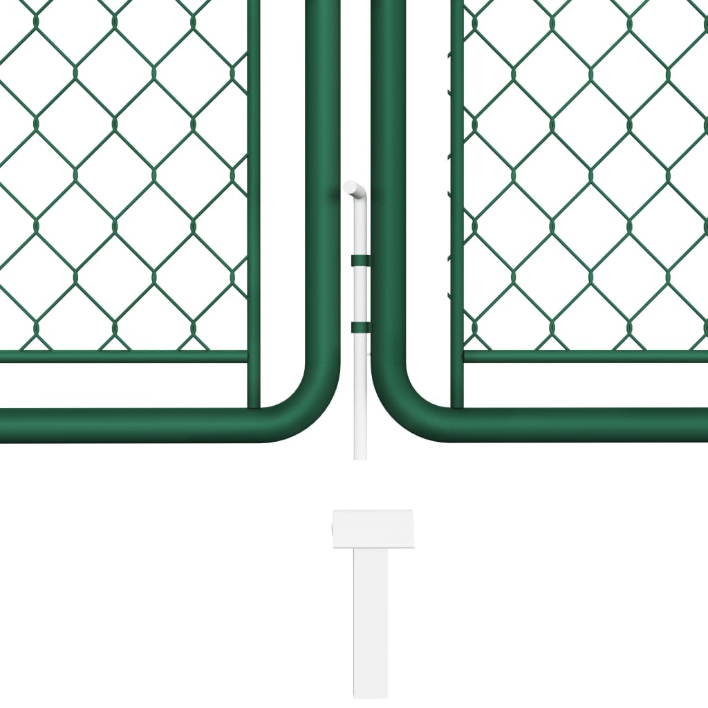 Cancello per Giardino in Acciaio 100x495 cm Verde