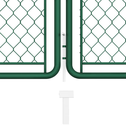 Cancello per Giardino in Acciaio 100x495 cm Verde