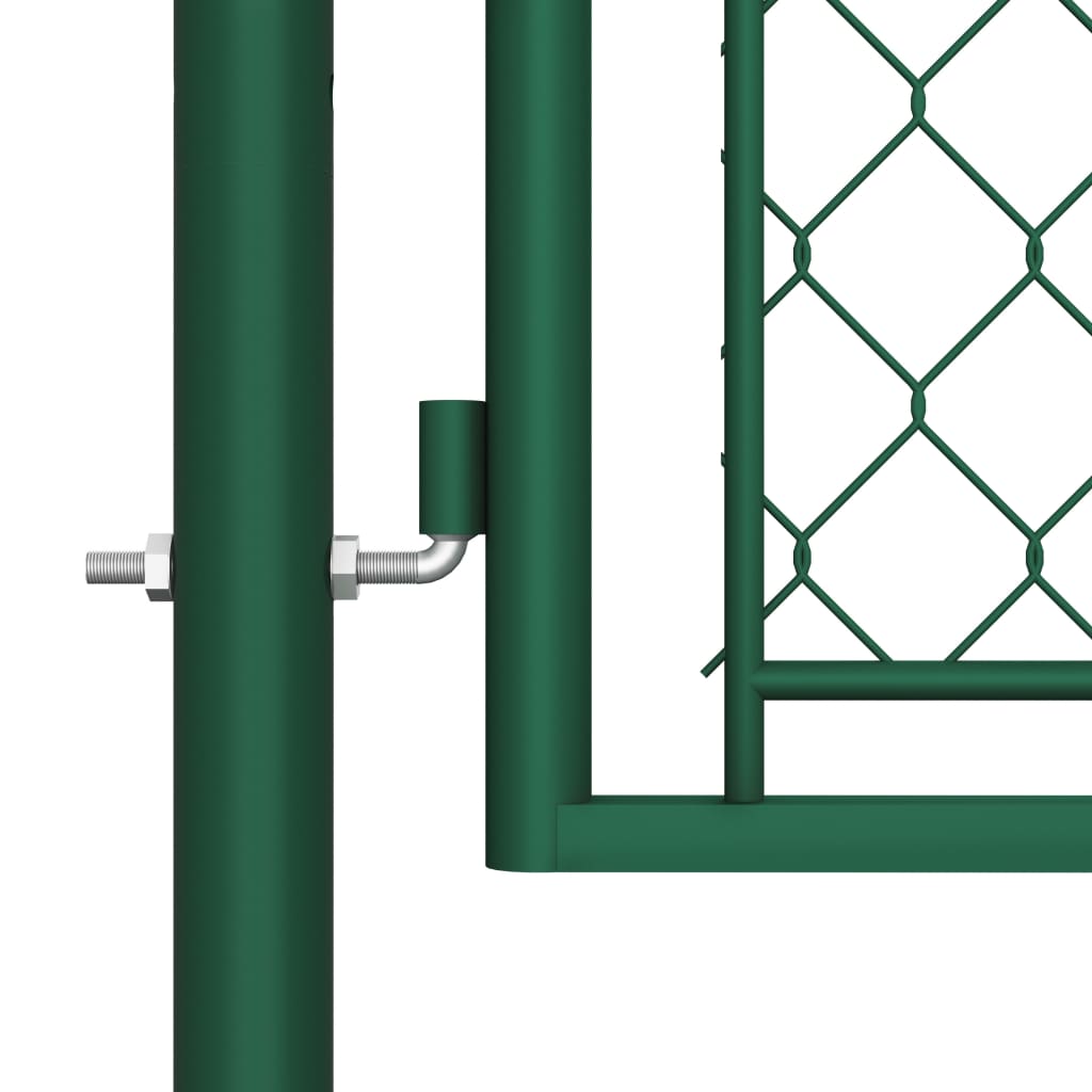 Cancello per Giardino in Acciaio 100x495 cm Verde