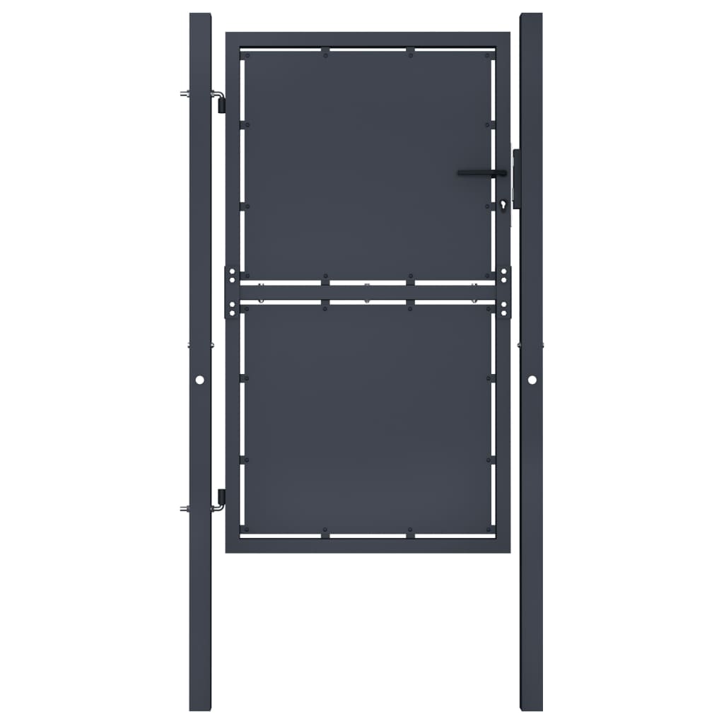 Cancello per Giardino in Acciaio 100x175cm Antracite