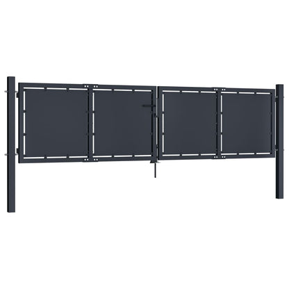 Cancello per Giardino in Acciaio 300x75 cm Antracite