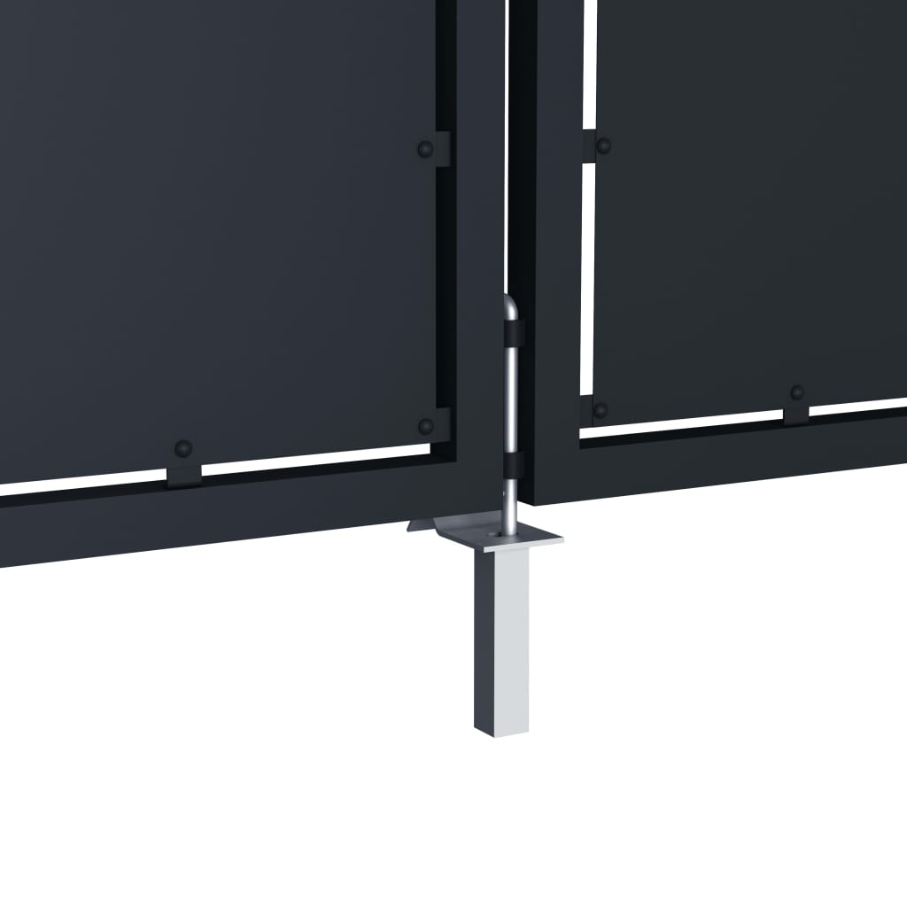 Cancello per Giardino in Acciaio 300x75 cm Antracite