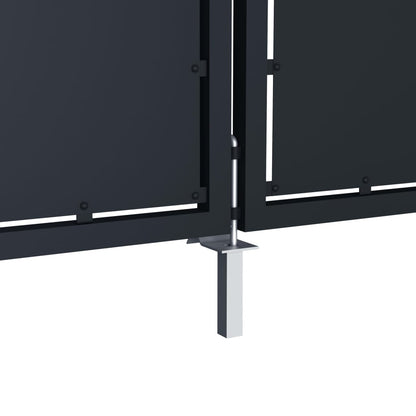 Cancello per Giardino in Acciaio 300x75 cm Antracite