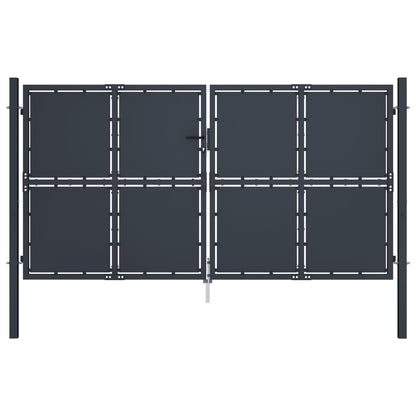 Cancello per Giardino in Acciaio 300x175 cm Antracite