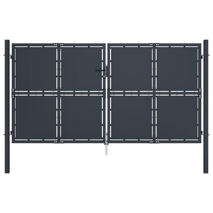 Cancello per Giardino in Acciaio 300x200 cm Antracite