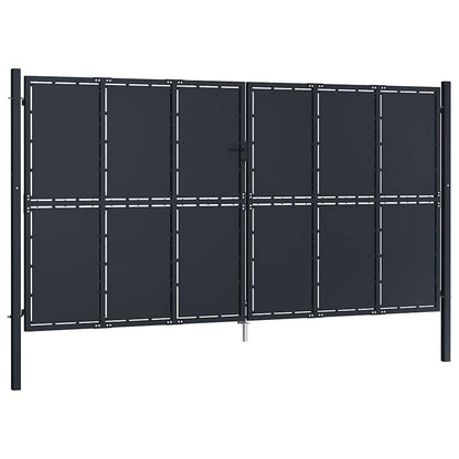 Cancello da Giardino in Acciaio 400x200 cm Antracite