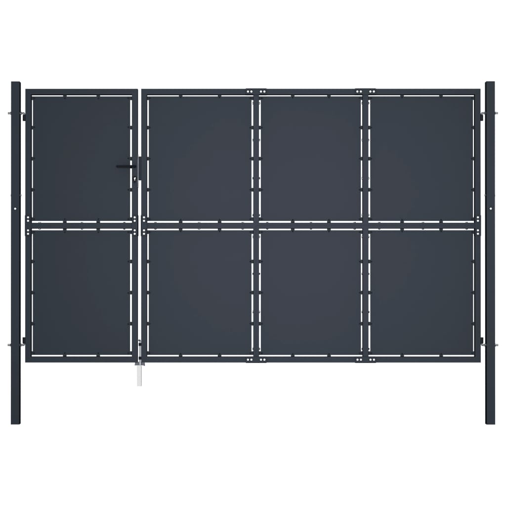 Cancello di Recinzione in Acciaio 350x150 cm Antracite
