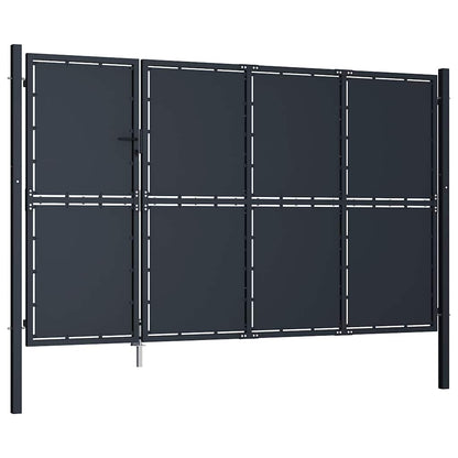 Cancello da Giardino in Acciaio 350x150 cm Antracite