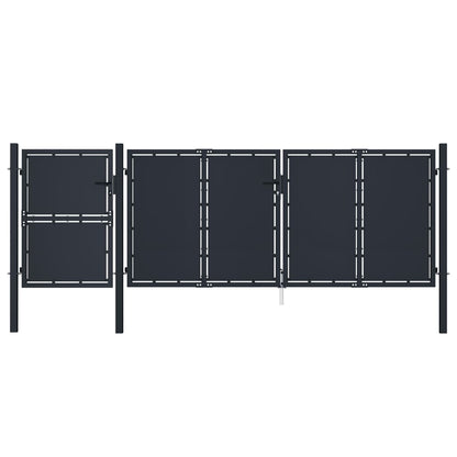 Cancello per Giardino in Metallo 4x1,75 m Antracite