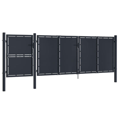 Cancello per Giardino in Metallo 4x1,75 m Antracite