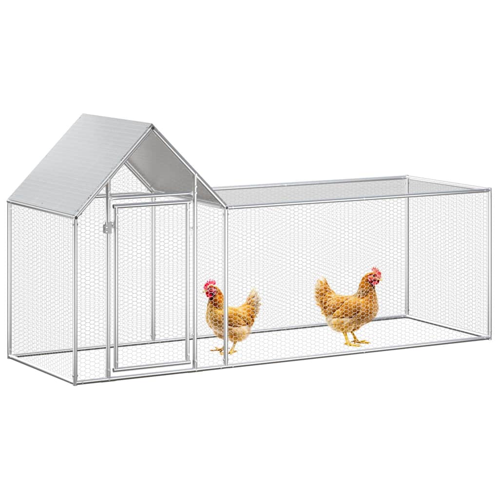 Pollaio 3x1x1,5 m in Acciaio Zincato