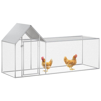 Pollaio 3x1x1,5 m in Acciaio Zincato