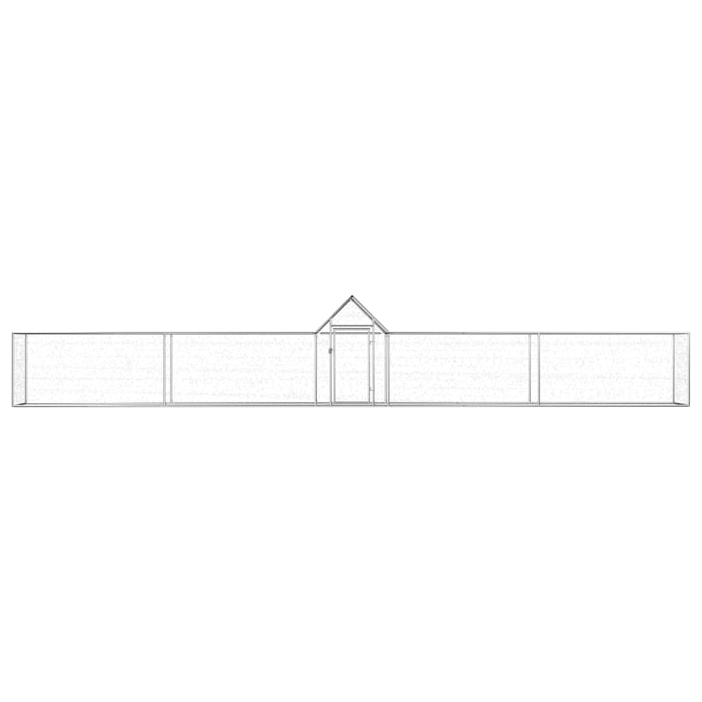 Pollaio 9x1x1,5 m in Acciaio Zincato