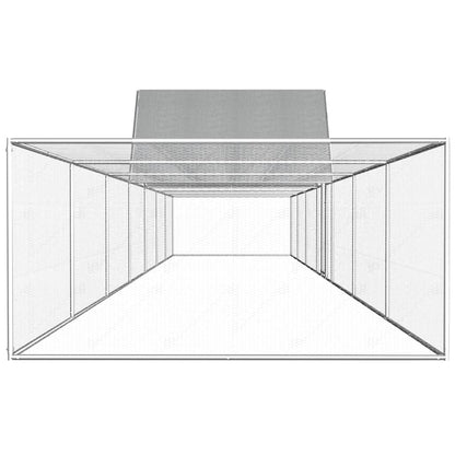 Pollaio 14x2x2 m in Acciaio Zincato