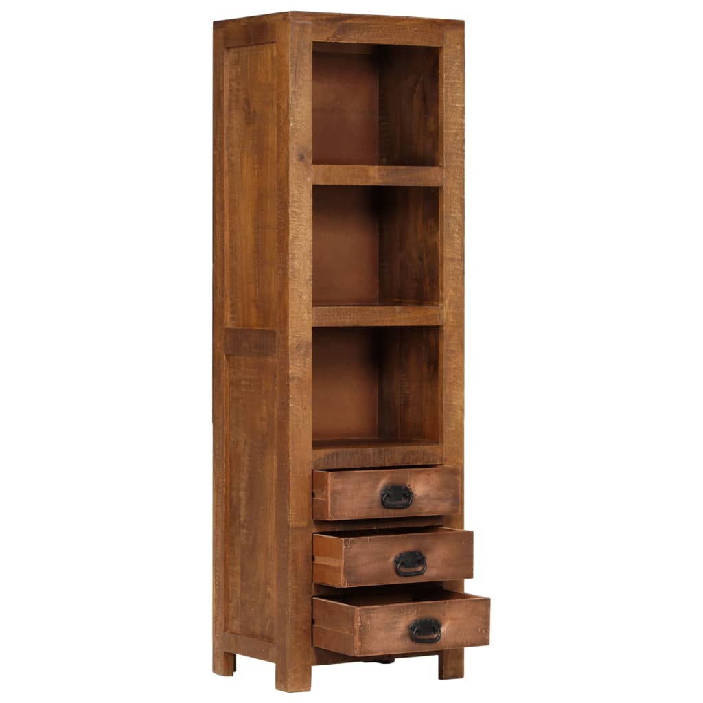 Credenza con 3 Cassetti 40x30x130 cm Legno Massello di Mango