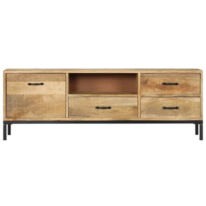 Mobile Porta TV 130x30x45 cm in Legno Massello di Mango