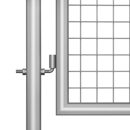Cancello per Giardino in Acciaio Zincato 105x225cm Argento