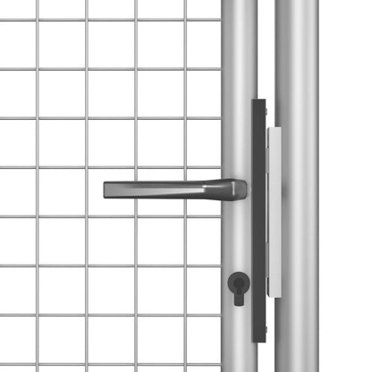 Cancello per Giardino in Acciaio Zincato 105x225cm Argento