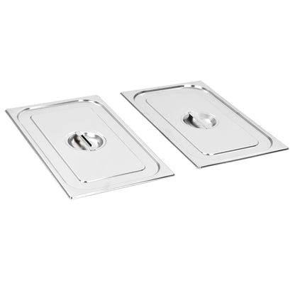 Coperchi per Contenitori Alimentari GN 1/1 2 pz in Acciaio Inox