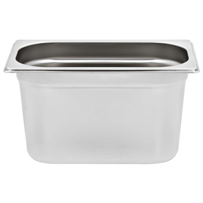 Contenitori Gastronorm 4 pz GN 1/4 150 mm in Acciaio Inox