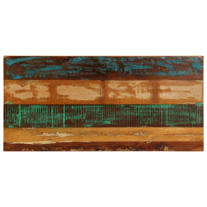 Tavolo da Pranzo 115x55x76 cm Legno Massello Recupero e Acciaio