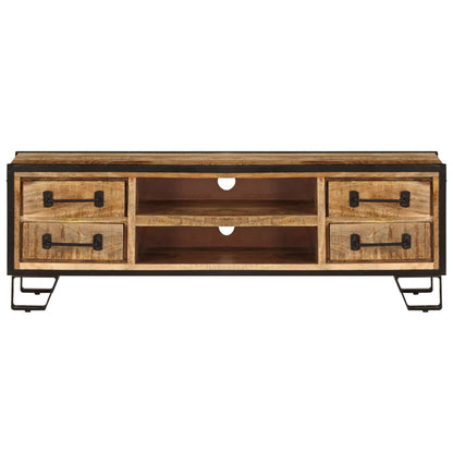 Mobile Porta TV con Cassetti 120x30x40 cm Legno Massello Mango