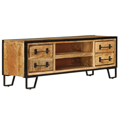 Mobile Porta TV con Cassetti 120x30x40 cm Legno Massello Mango