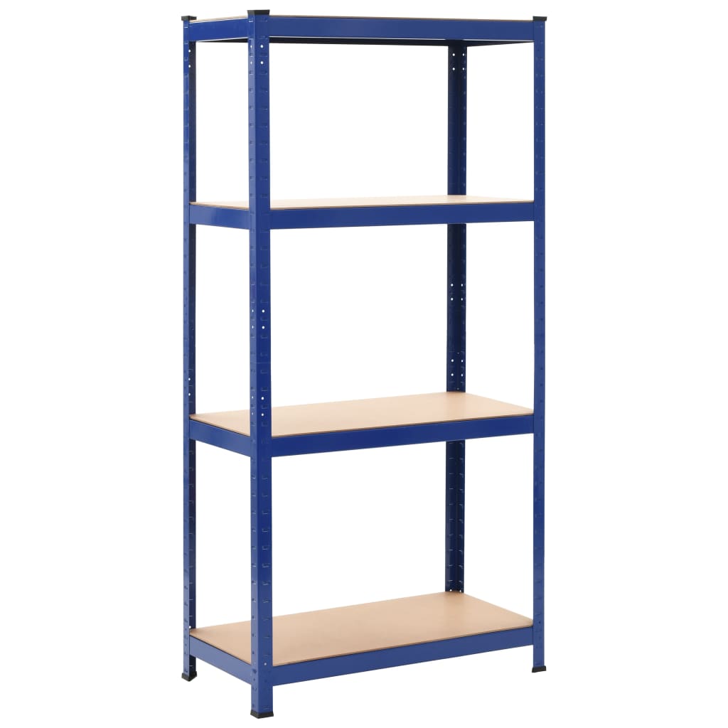 Mensole Portaoggetti 2 pz Blu 80x40x160 cm in Acciaio e MDF