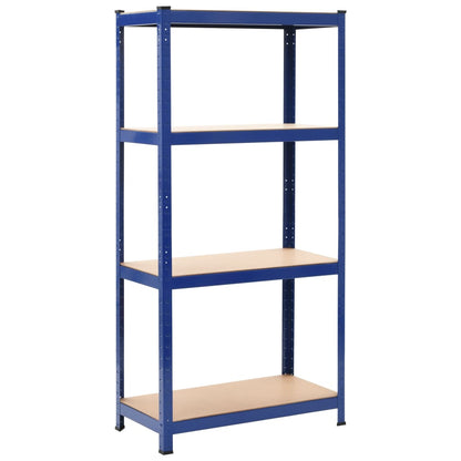 Mensole Portaoggetti 2 pz Blu 80x40x160 cm in Acciaio e MDF