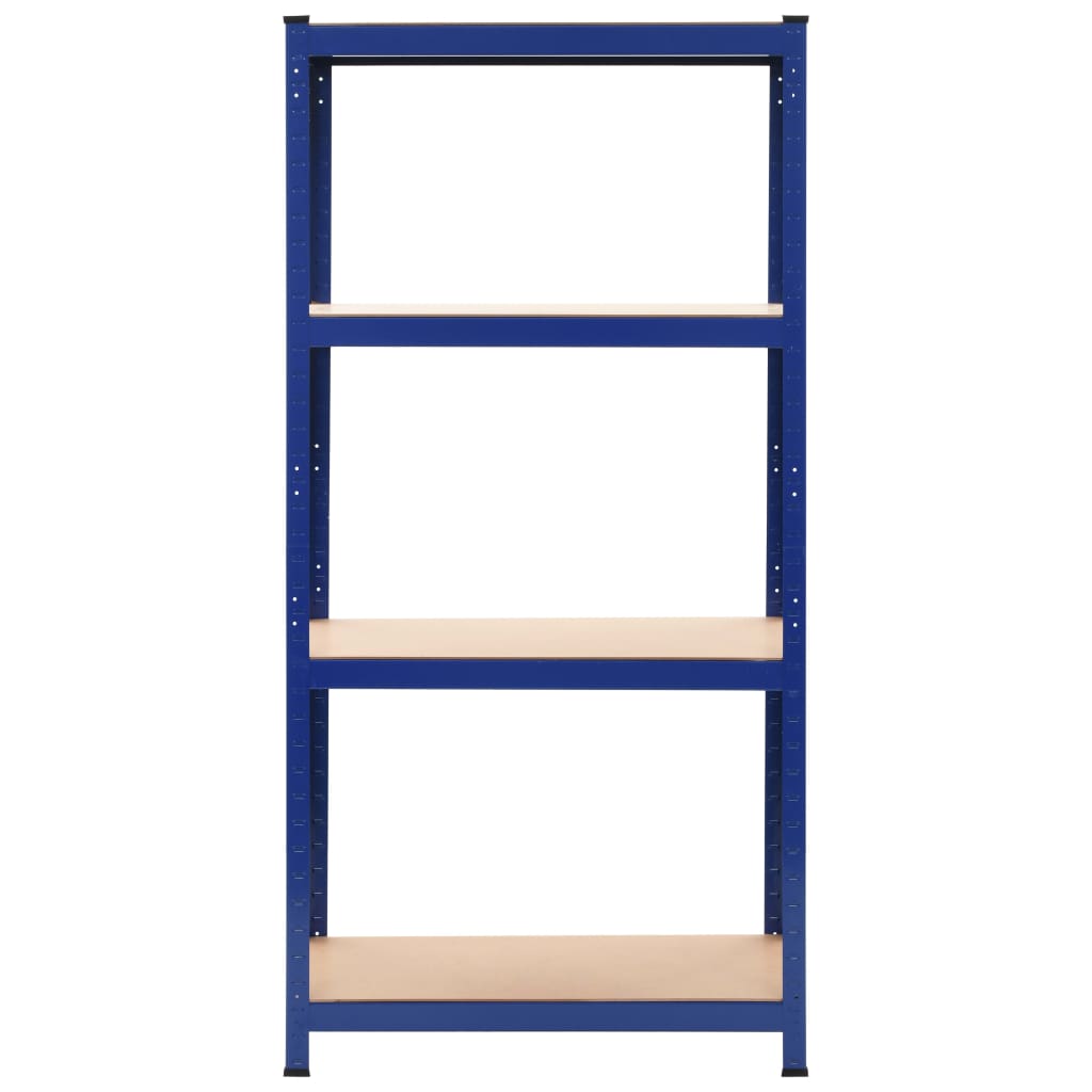 Mensole Portaoggetti 2 pz Blu 80x40x160 cm in Acciaio e MDF