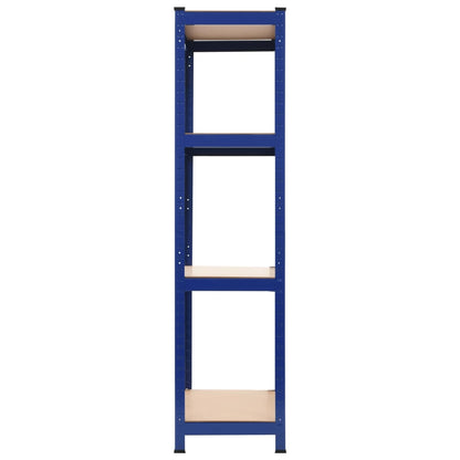 Mensole Portaoggetti 2 pz Blu 80x40x160 cm in Acciaio e MDF