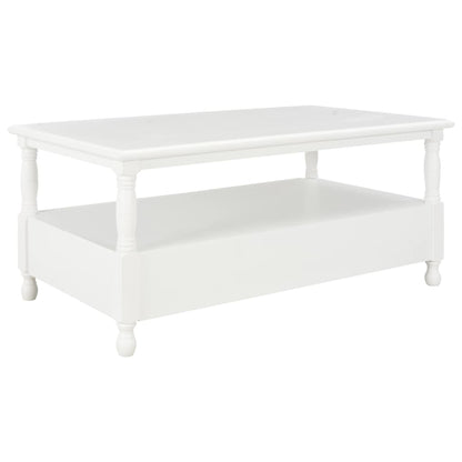 Tavolino da Salotto Bianco 100x55x45 cm in Legno
