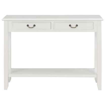 Tavolo Consolle Bianco 110x35x80 cm in Legno