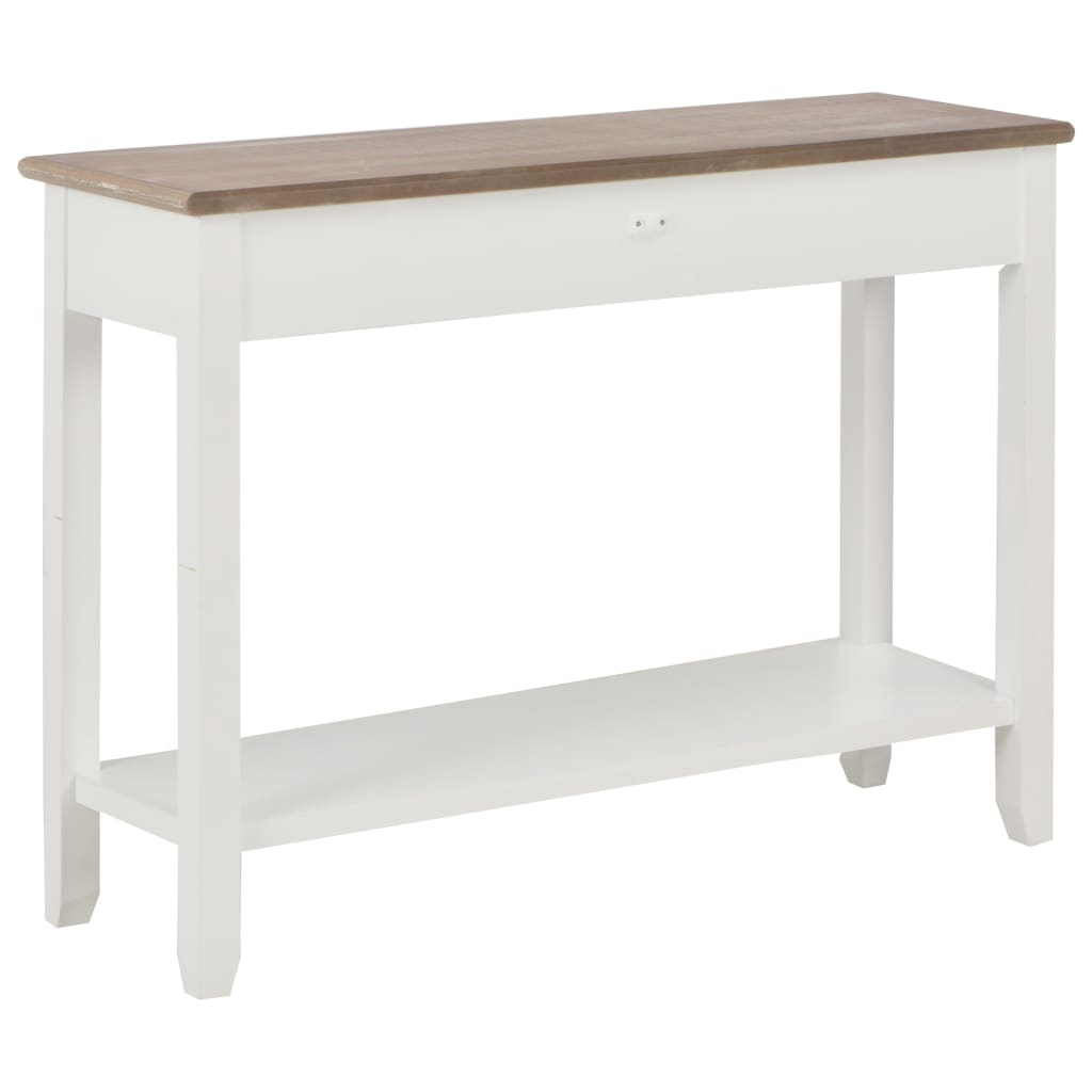 Tavolo Consolle Bianco 110x35x80 cm in Legno