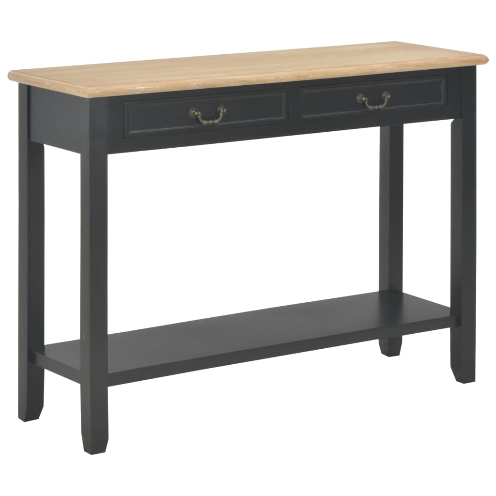Tavolo Consolle Nero 110x35x80 cm in Legno