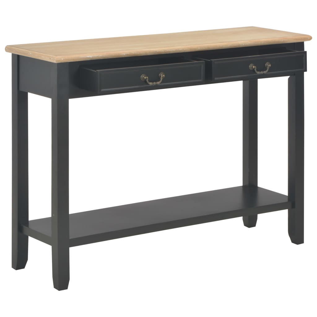 Tavolo Consolle Nero 110x35x80 cm in Legno