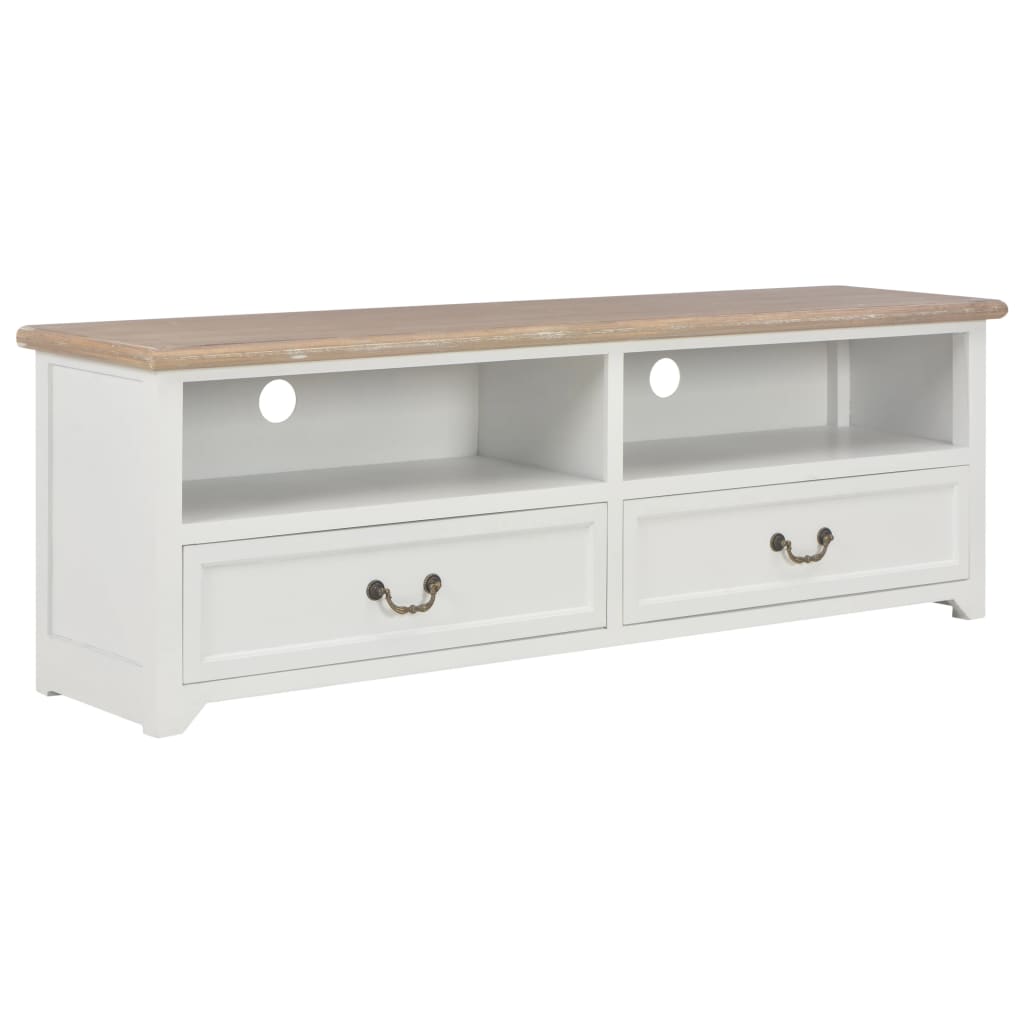 Mobile TV Bianco 120x30x40 cm in Legno