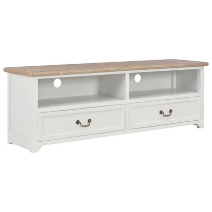 Mobile TV Bianco 120x30x40 cm in Legno